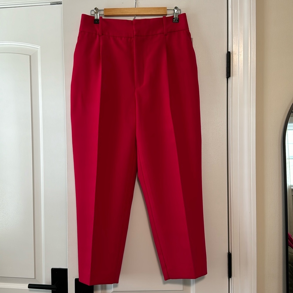 Zara high waisted fuschia pants